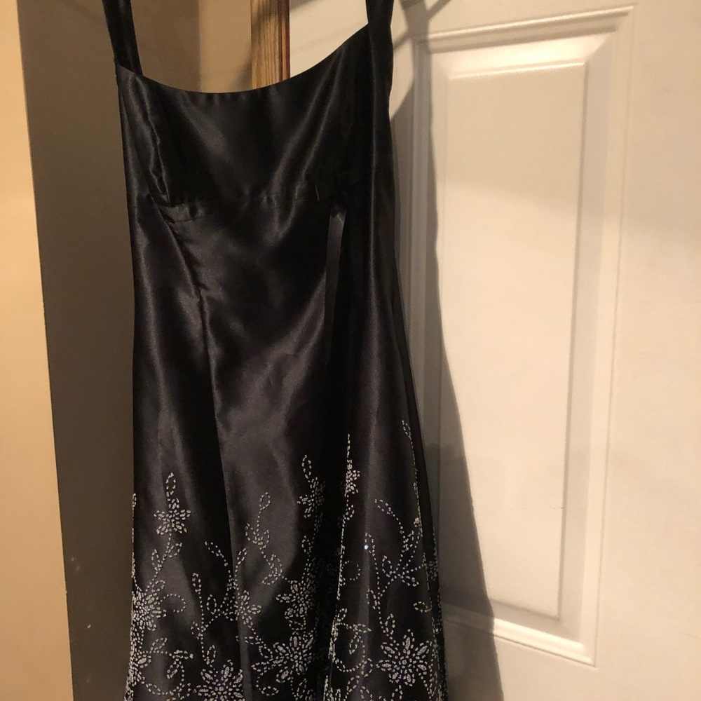 Classy Silk Beaded Backless Mini Dress Small